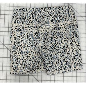 Omantic Athletic Shorts Large Biker Shorts Cheetah Print Cream R9